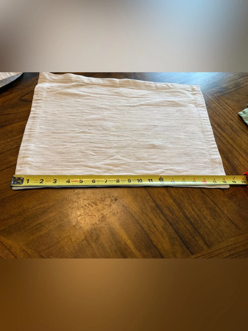 Crate & Barrel Set of 6 Grasscloth Light Beige Placemats